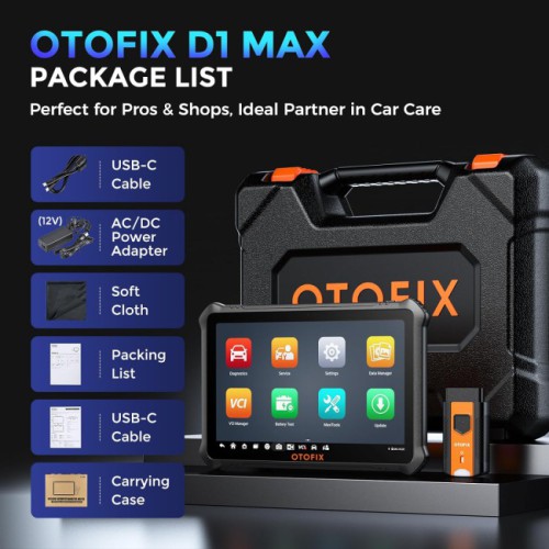 OTOFIX D1 MAX Professional Diagnostic Tool 40+ Service Functions Full System Diagnostics Bi-Directional Scanner ECU Coding DoIP & CAN FD